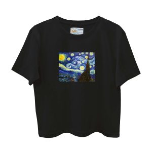 تیشرت زنانه کراپ شب پر ستاره ونگوگ