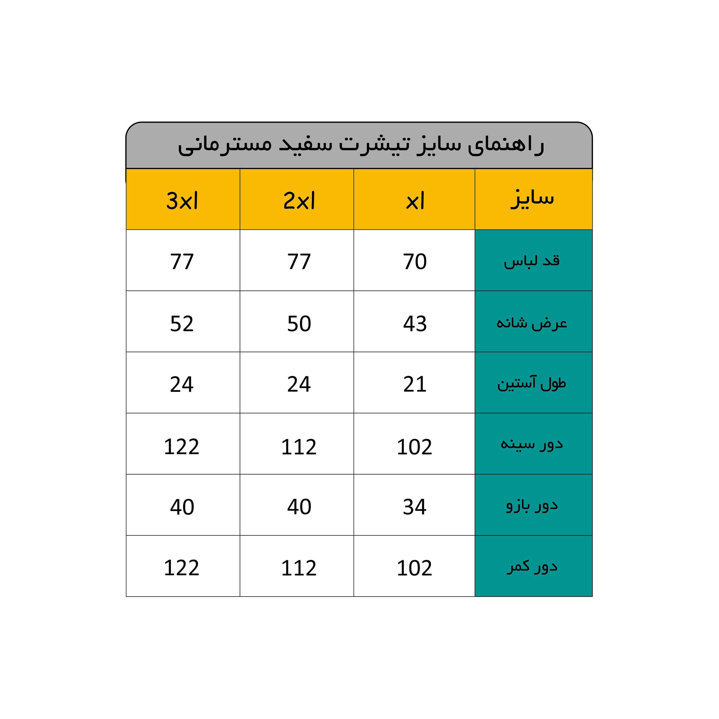 تیشرت سفید ساده مسترمانی - Image 6